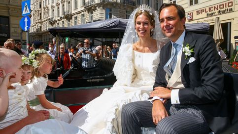 La boda de Anunciata de Liechtenstein: de Valentino y con la tiara de los Habsburgo