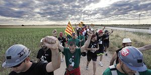 Los mineros, en Madrid: "Pararemos la ciudad hasta que Soria dé una solución"