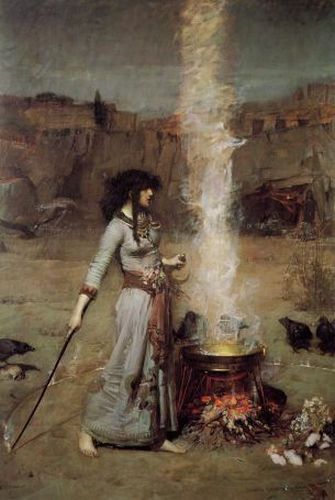 'El círculo mágico'. John William Waterhouse, 1886.