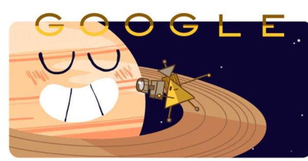 Foto: 'Doodle' que Google dedica a la sonda Cassini