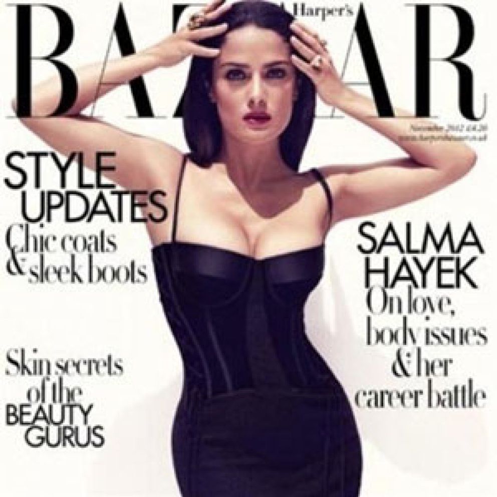 Foto: Una 'rechoncha' Salma Hayek posa para 'Harper's Bazaar'