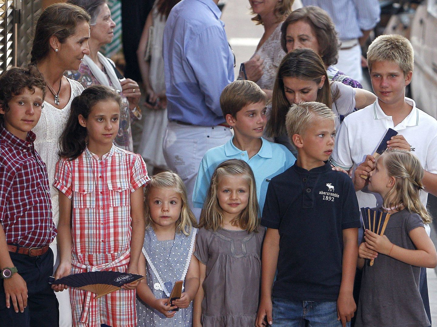 La familia real en Mallorca en 2011. (EFE)