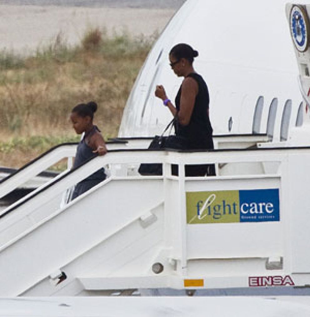 Foto: Michelle Obama llega a Málaga con su hija y unos amigos