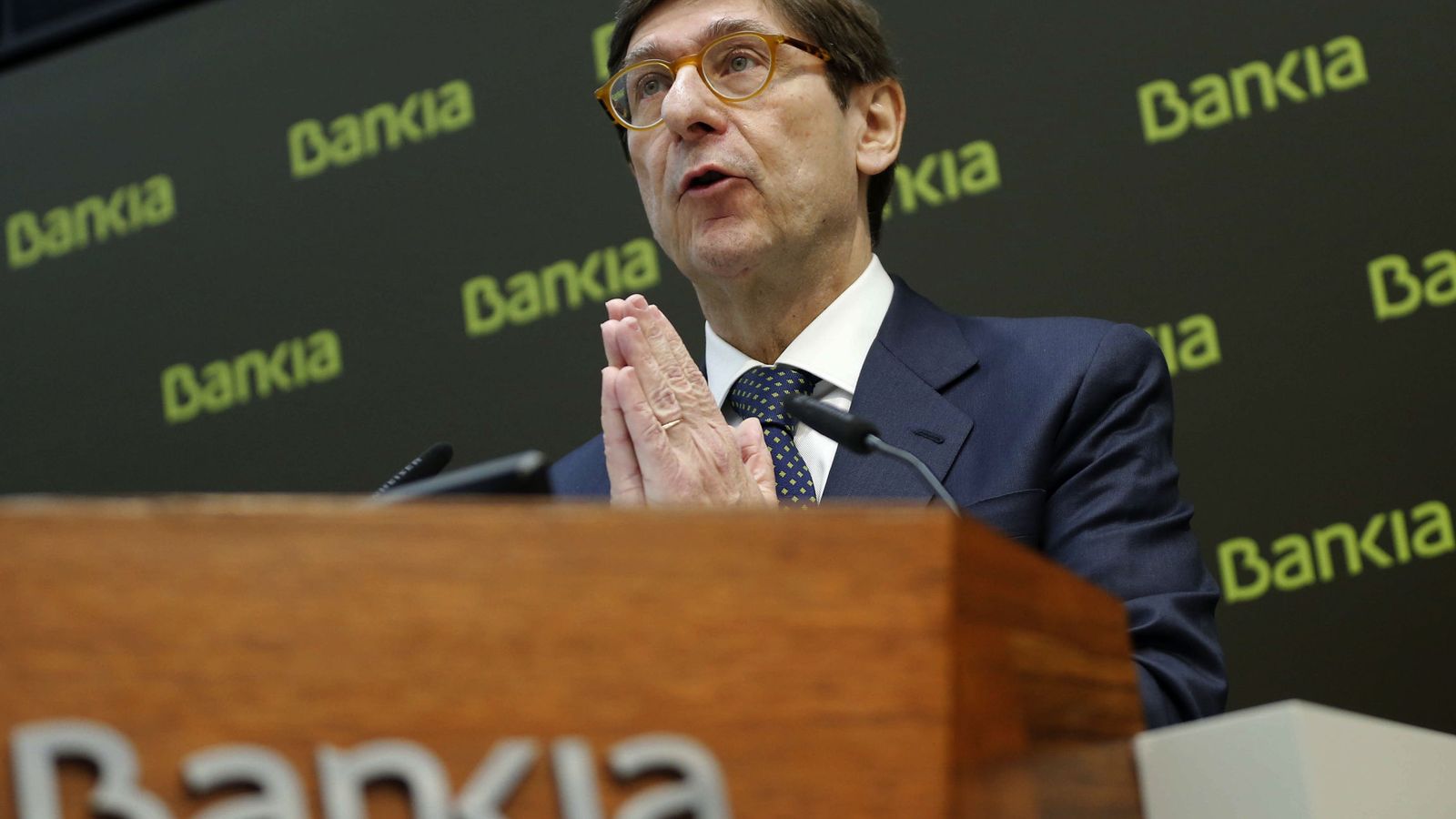 Foto: El presidente de Bankia, José Ignacio Goirigolzarri, durante la presentación de la nueva estrategia comercial de Bankia. (EFE)