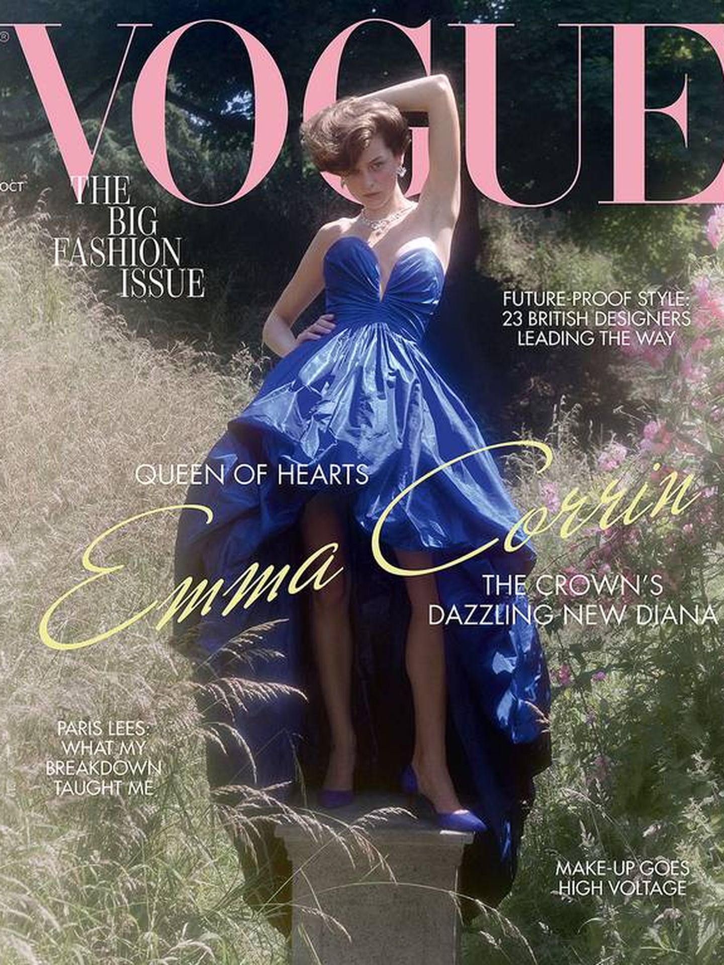  Emma Corrin, en la portada de 'Vogue'.