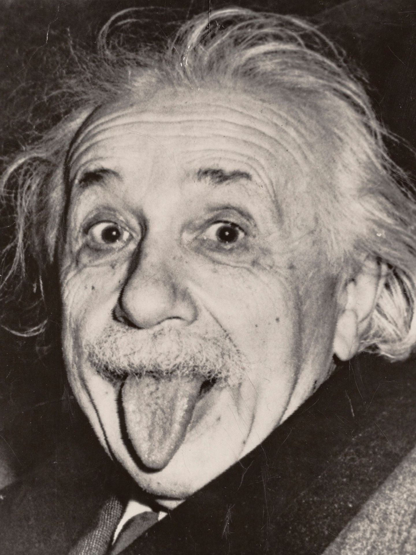 Icónica fotografía de Albert Einstein sacando la lengua de 1951 obra del fotógrafo reportero estadounidense Arthur Sasse (EFE)