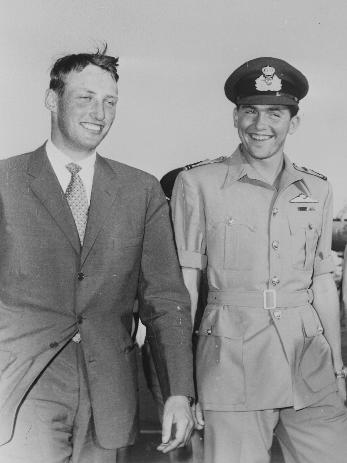 El entonces príncipe Harald, con Constantino de Grecia en 1960. (Cordon Press)
