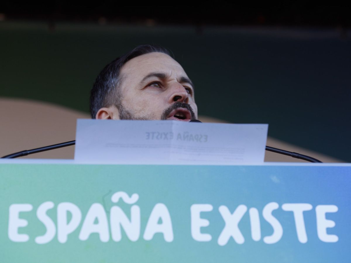 Foto: Santiago Abascal, en un acto de Vox en Madrid. (EFE)