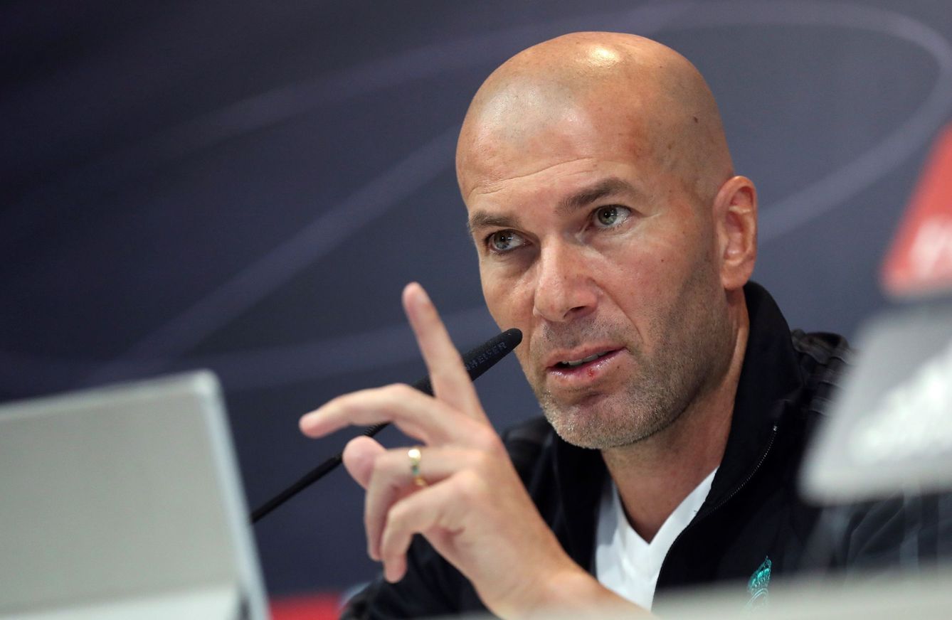 Zidane, durante una rueda de prensa. (EFE)