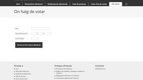 Puigdemont publica la web en la que consultar dónde votará cada catalán el 1-O
