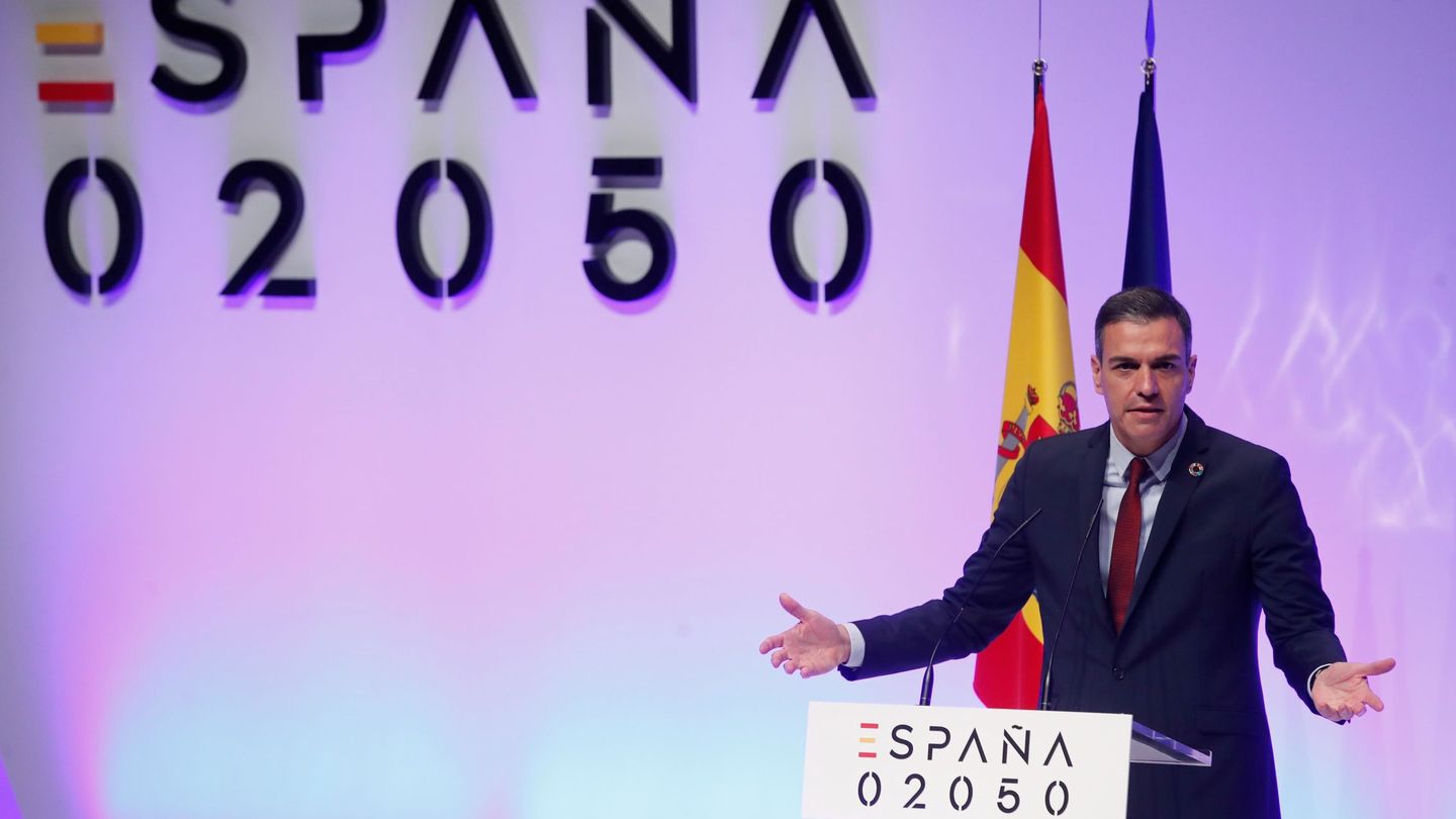 El presidente del Gobierno, Pedro Sánchez, en la presentación del proyecto España 2050. (EFE)