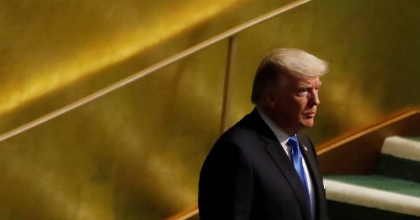 Foto: Donald Trump en la sede de la ONU en Nueva York, momentos antes de dirigirse a la Asamblea General, el 19 de septiembre de 2017. (Reuters)