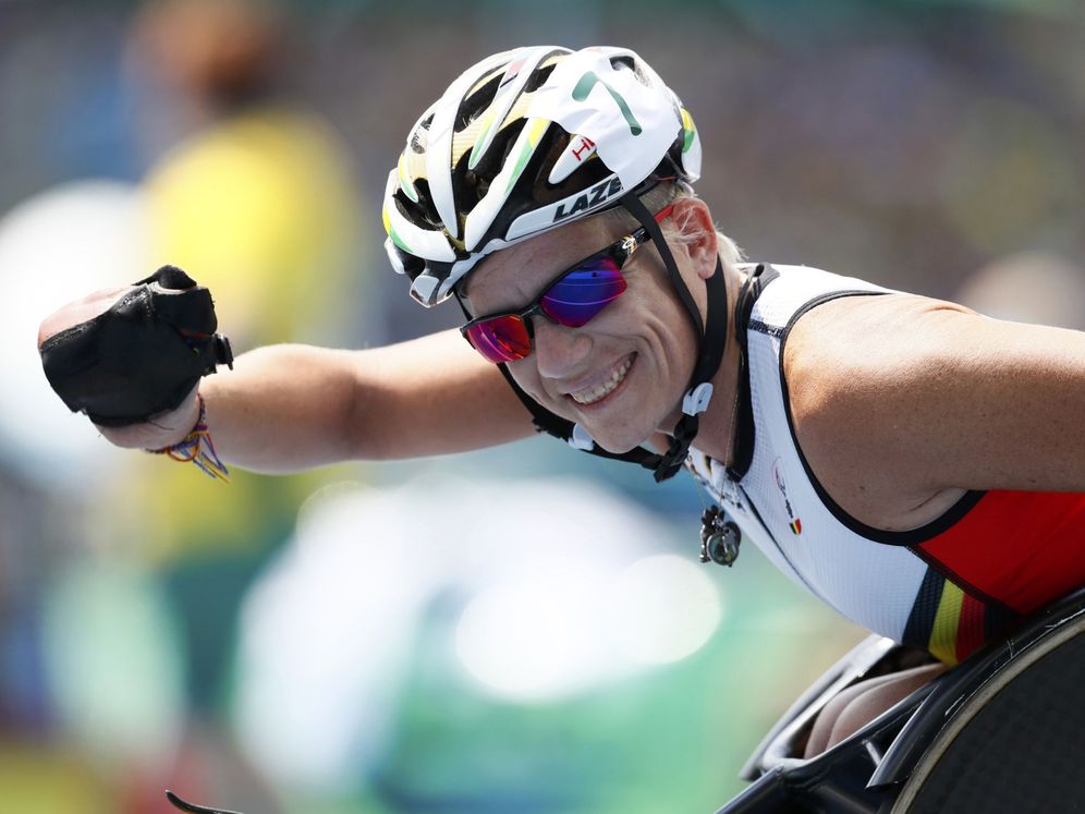 Foto: Marieke Vervoort, tras ganar su última medalla en los Juegos de Río 2016 (Reuters/Jason Cairnduff)