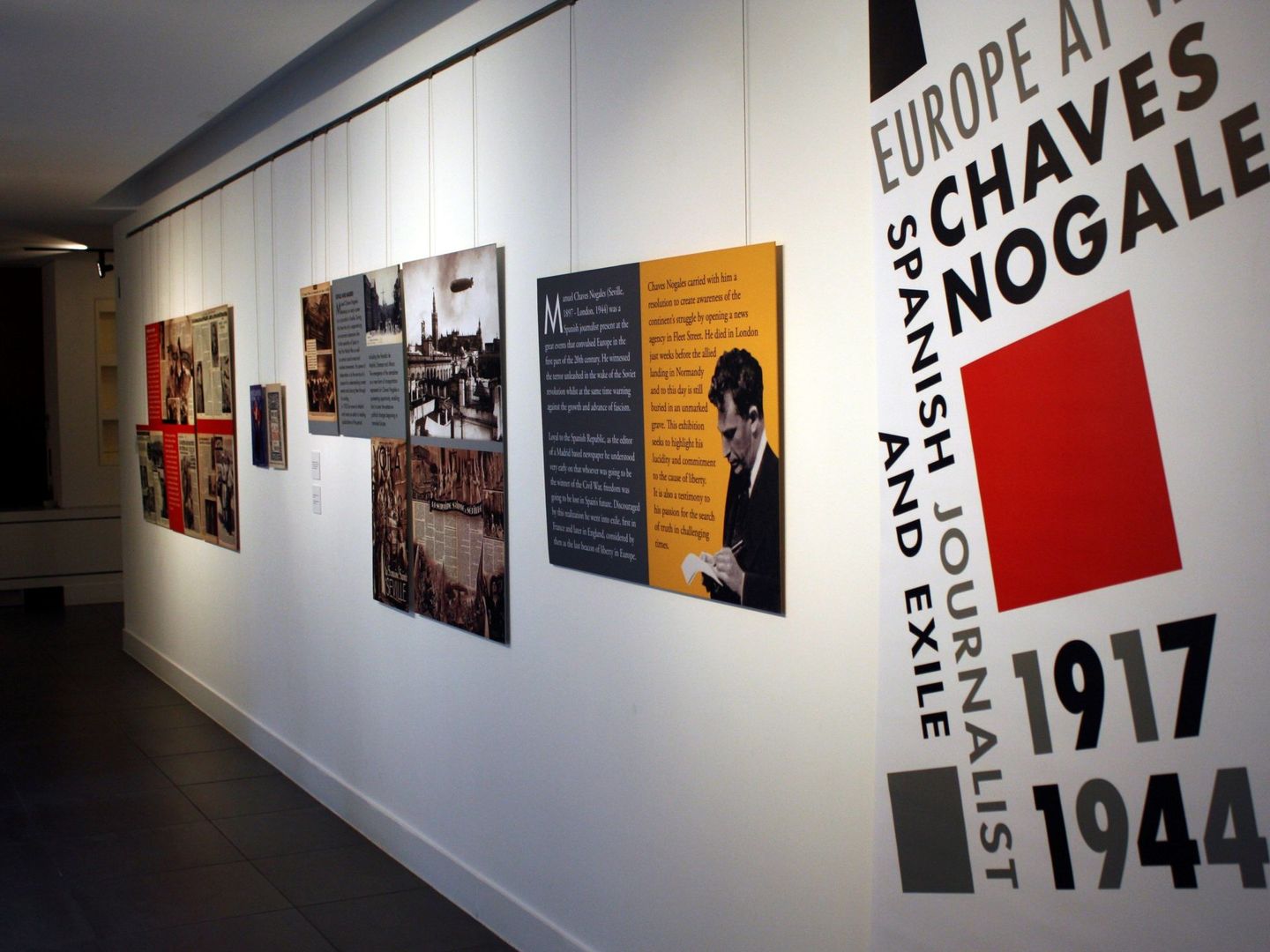 Exposición 'Chaves Nogales: Europa en Guerra' en Londres en 2019 (EFE).