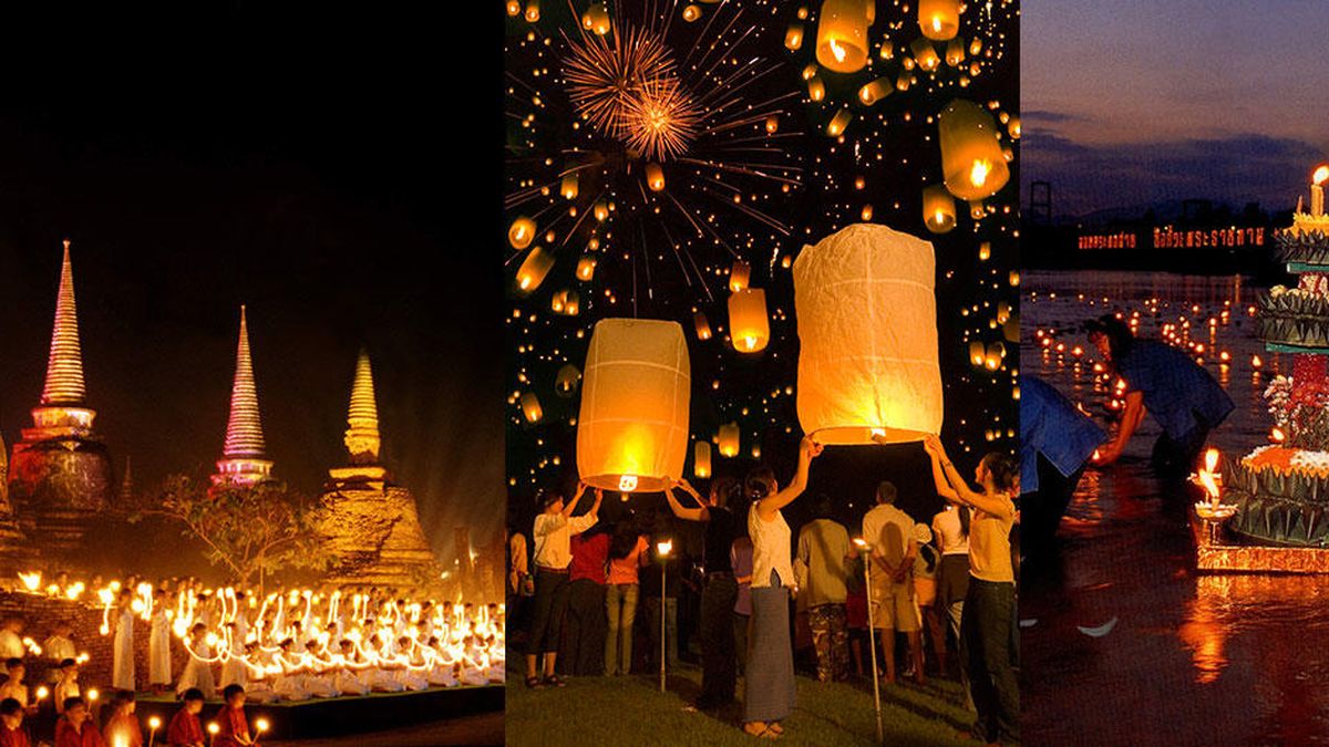 Loi Krathong: el festival nocturno de las velas voladoras en Tailandia
