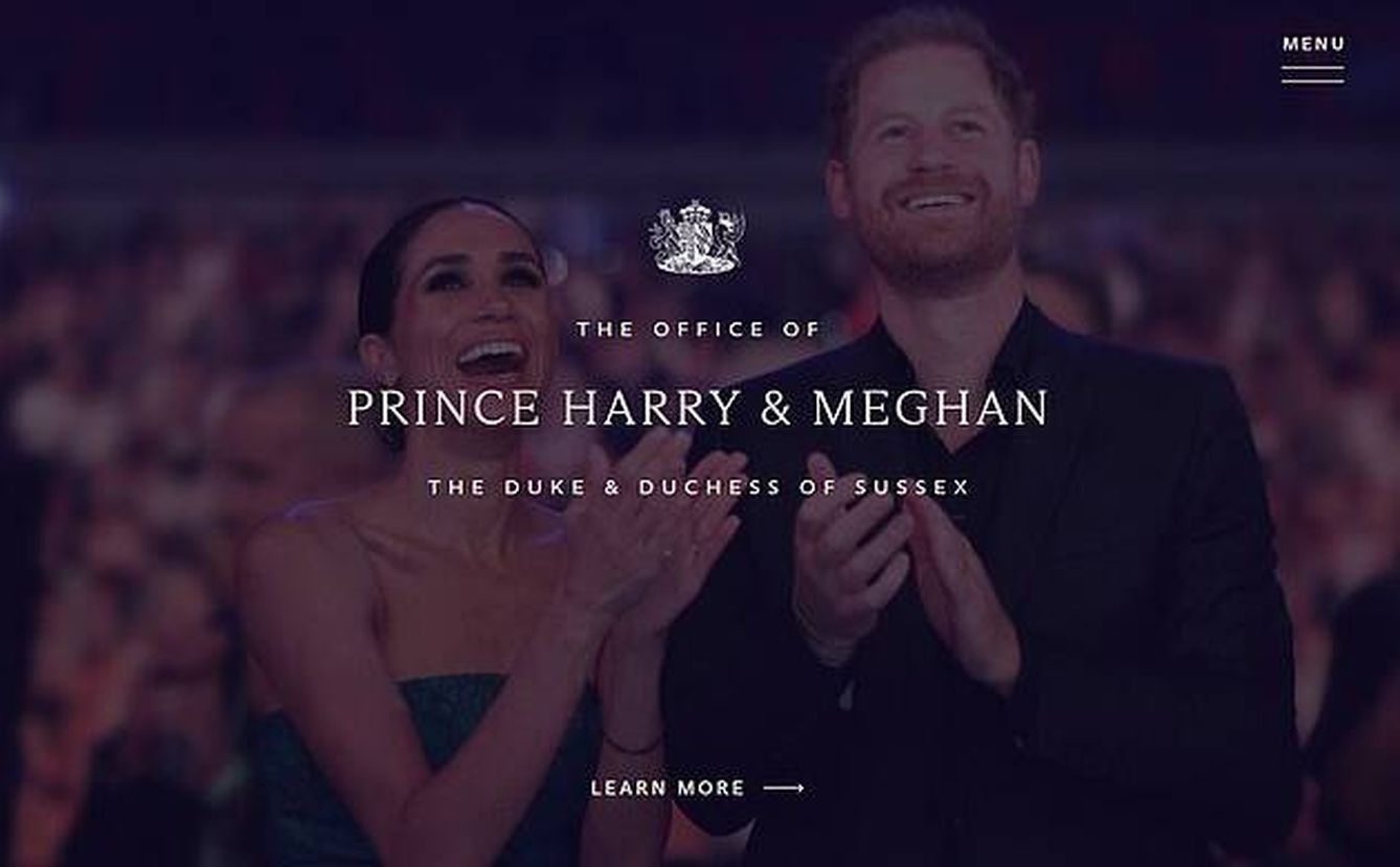 La nueva web de Harry y Meghan. (Sussex.com)