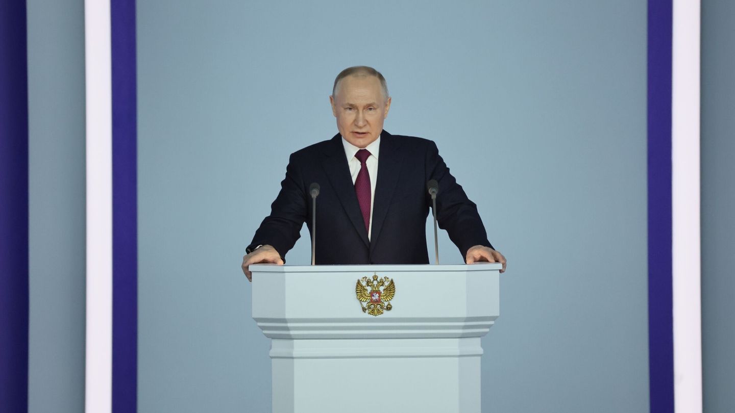Putin durante el discurso 