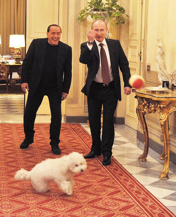 Silvio Berlusconi junto a Vladimir Putin