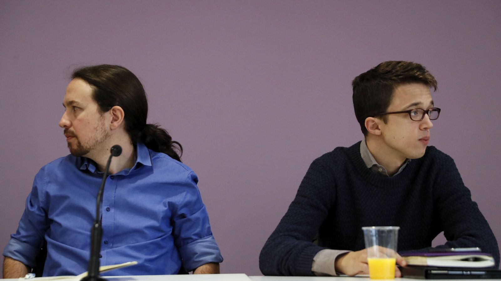 Foto: Pablo Iglesias e Íñigo Errejón, durante el Consejo Ciudadano de Podemos celebrado el pasado sábado. (EFE)