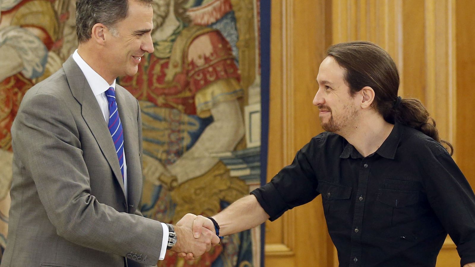 Foto: El Rey recibe al secretario general de Podemos, Pablo Iglesias. (EFE)