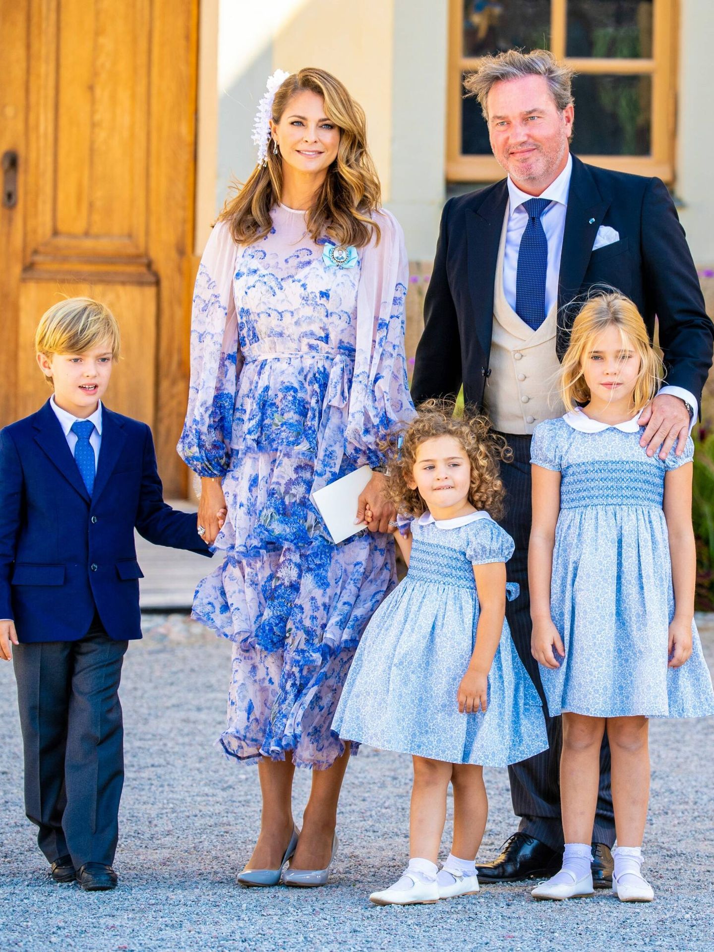 La princesa Magdalena, con sus tres hijos. (CP)