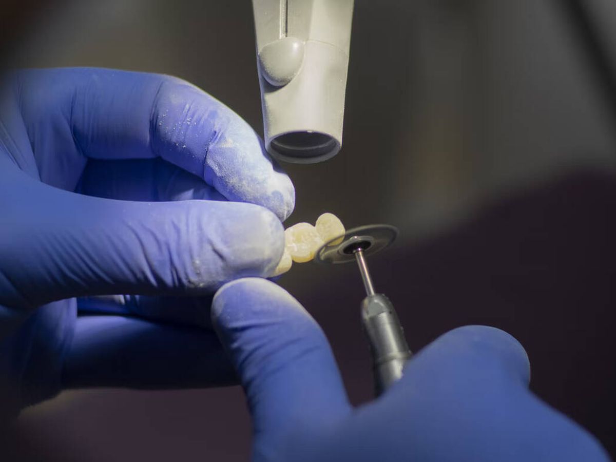 Foto: Un dentista manipula una muestra dental. (Unsplash/Ricoh imaging company)