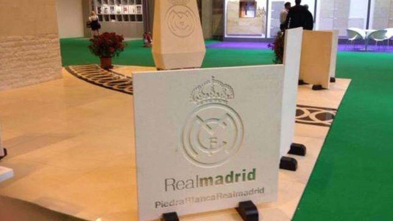 Imagen de la Piedra Blanca Real Madrid en una exposición. 