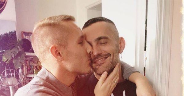 Foto: David Delfín y su novio, Pablo Sáez, en una imagen de su Instagram 