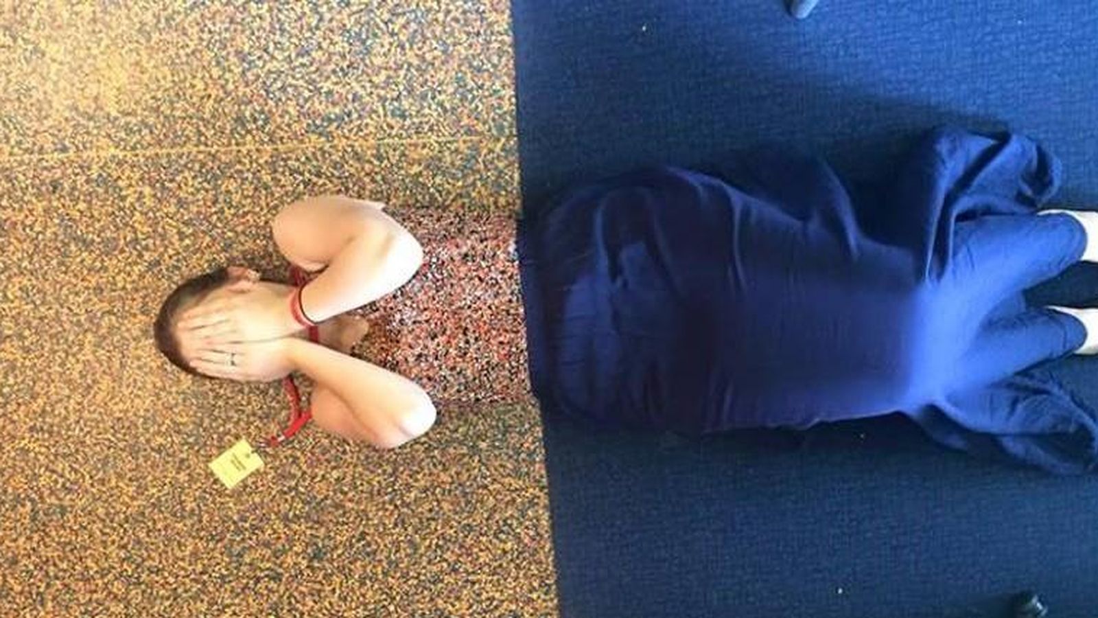 Foto: La chica que viste igual que el suelo (Foto: Imgur/beedat)