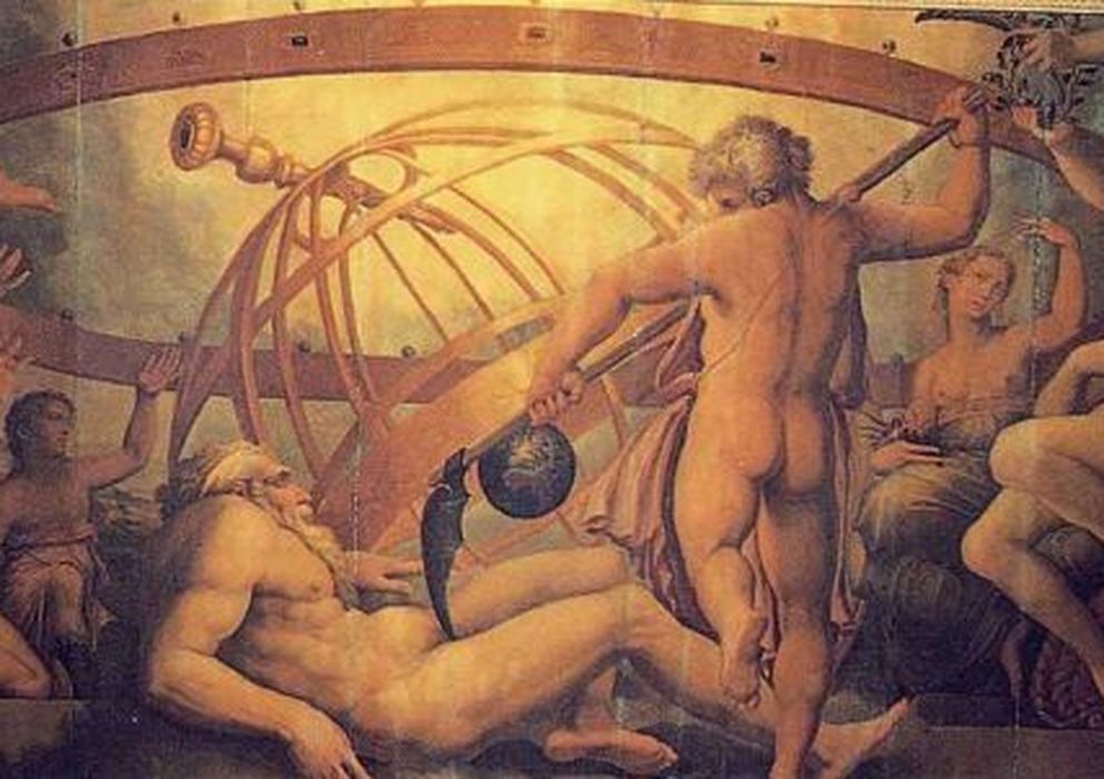 Foto: Cronos castrando a su padre Urano, de Giorgio Vasari
