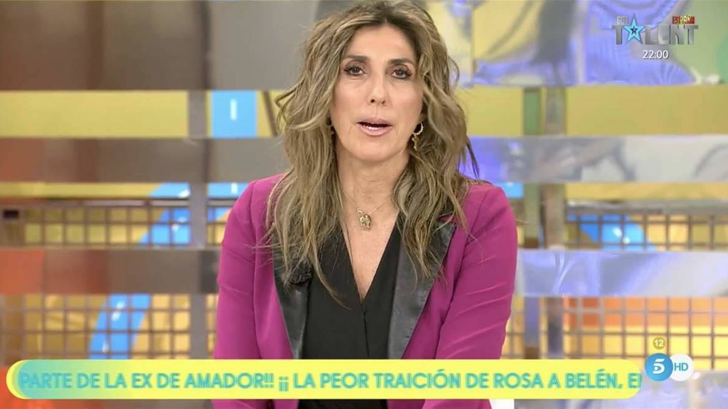 Paz Padilla, en 'Sálvame'. (Telecinco)