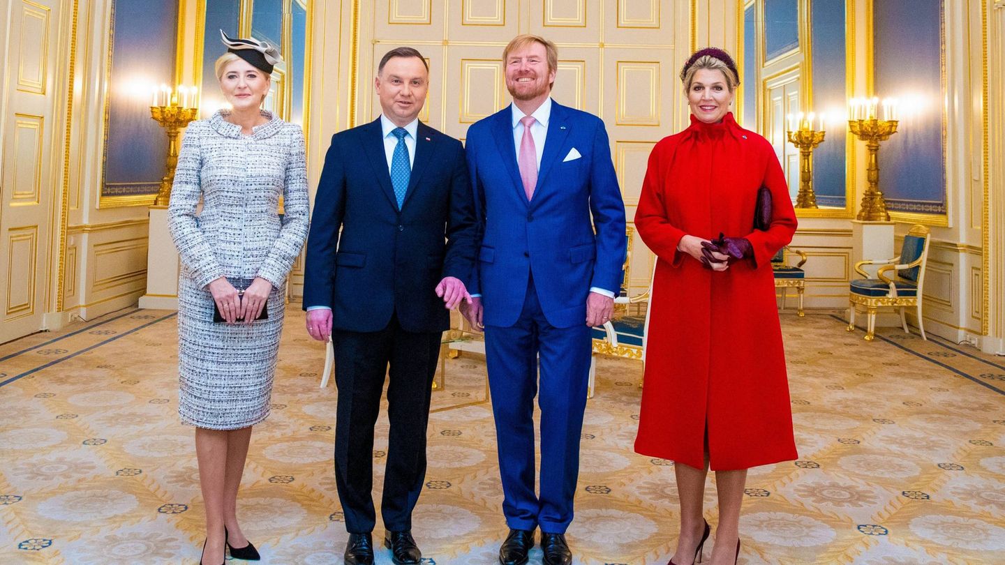 Los reyes de Holanda, junto al presidente de Polonia y su mujer. (Cordon Press)