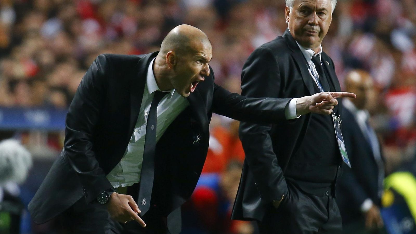 Foto: Zidane y Ancelotti durante un partido de la pasada temporada (Reuters)