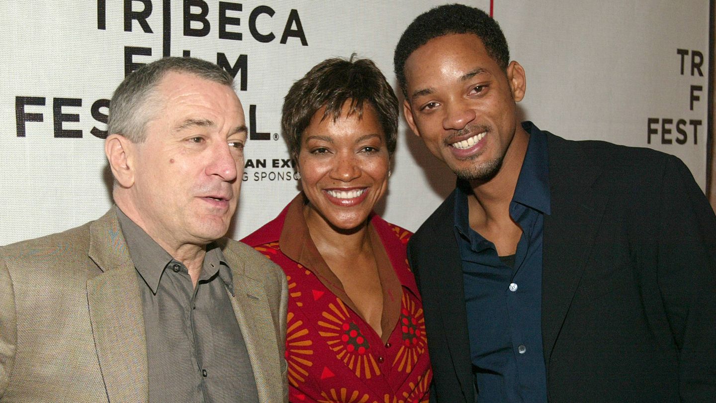  De Niro y Hightower, junto a Will Smith en el festival de cine de Tribeca. (Getty)