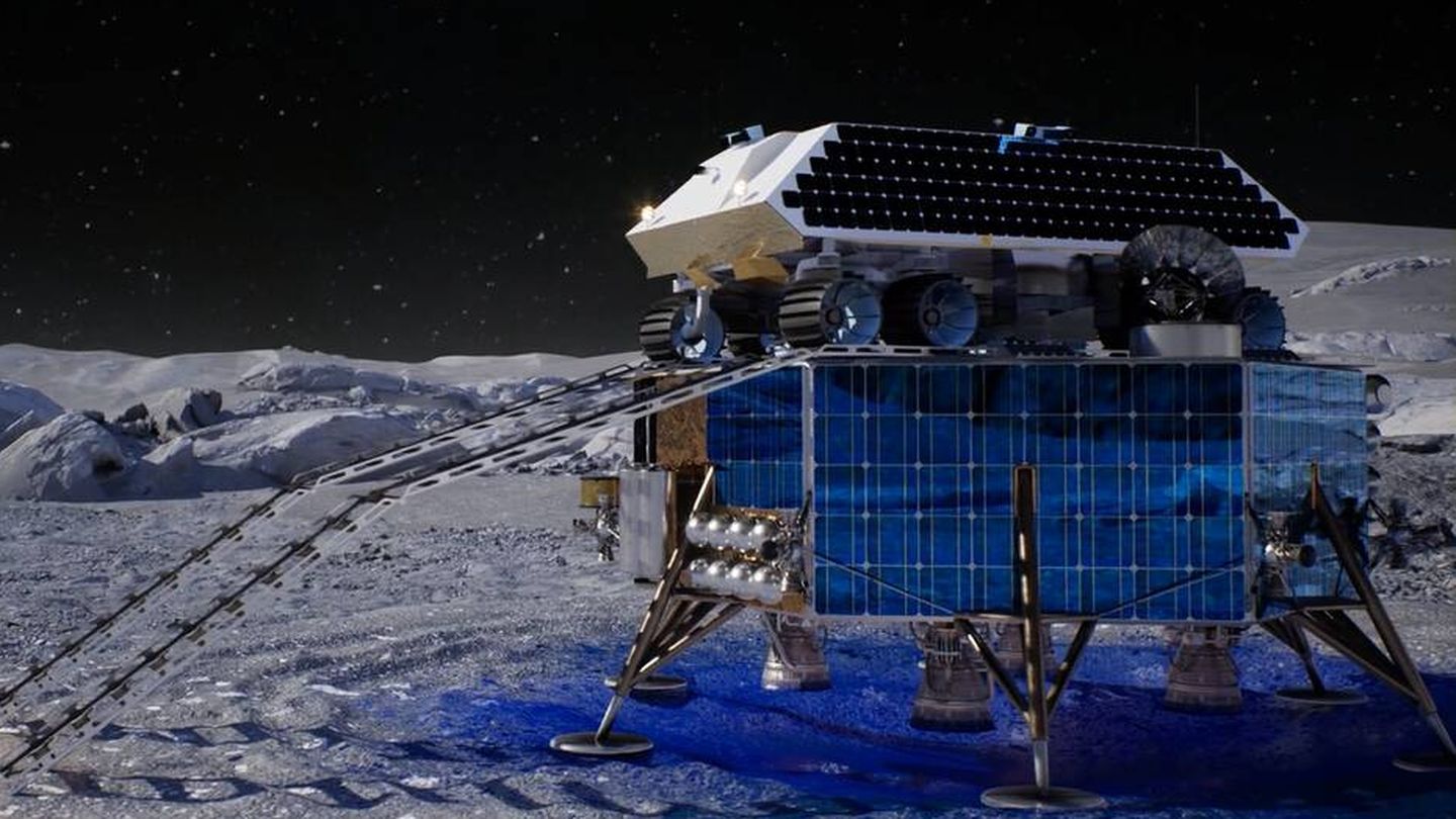 El Rocket M aterrizará en la luna sobre un 'lander' (Masten Space Systems)