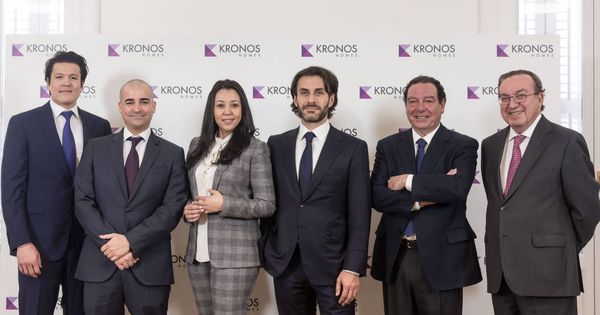 Foto: De izquierda a derecha, el equipo de Kronos Homes: Bertrand Perrodo, Manuel Holgado, Majda Labied, Saïd Hejal, Ignacio Ocejo y Enrique Feduchy.