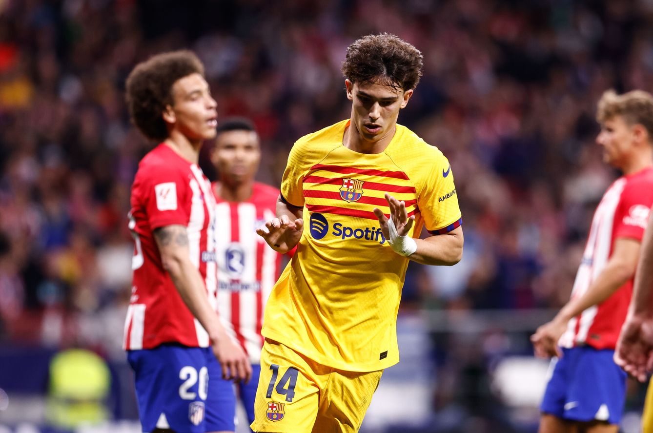 Joao Félix tras marcar el gol al Atleti en el Metropolitano. (AFP7)