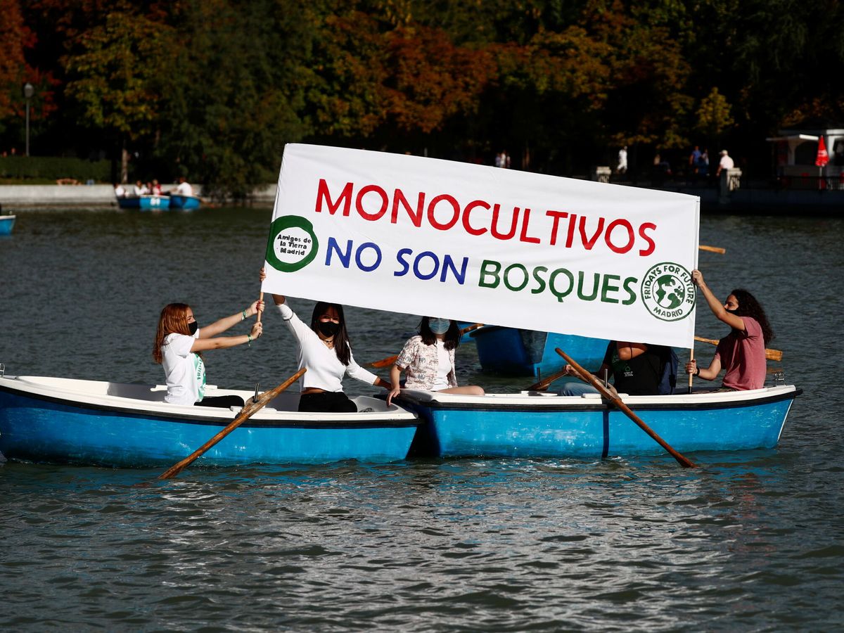Foto: Protesta contra los monocultivos en Madrid. (Reuters)