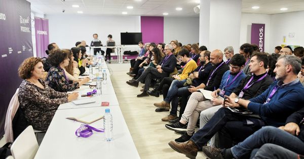 Foto: Reunión del último consejo ciudadano estatal de Podemos, el máximo órgano de dirección, en que se abordó la crisis interna del partido. (Dani Gago)