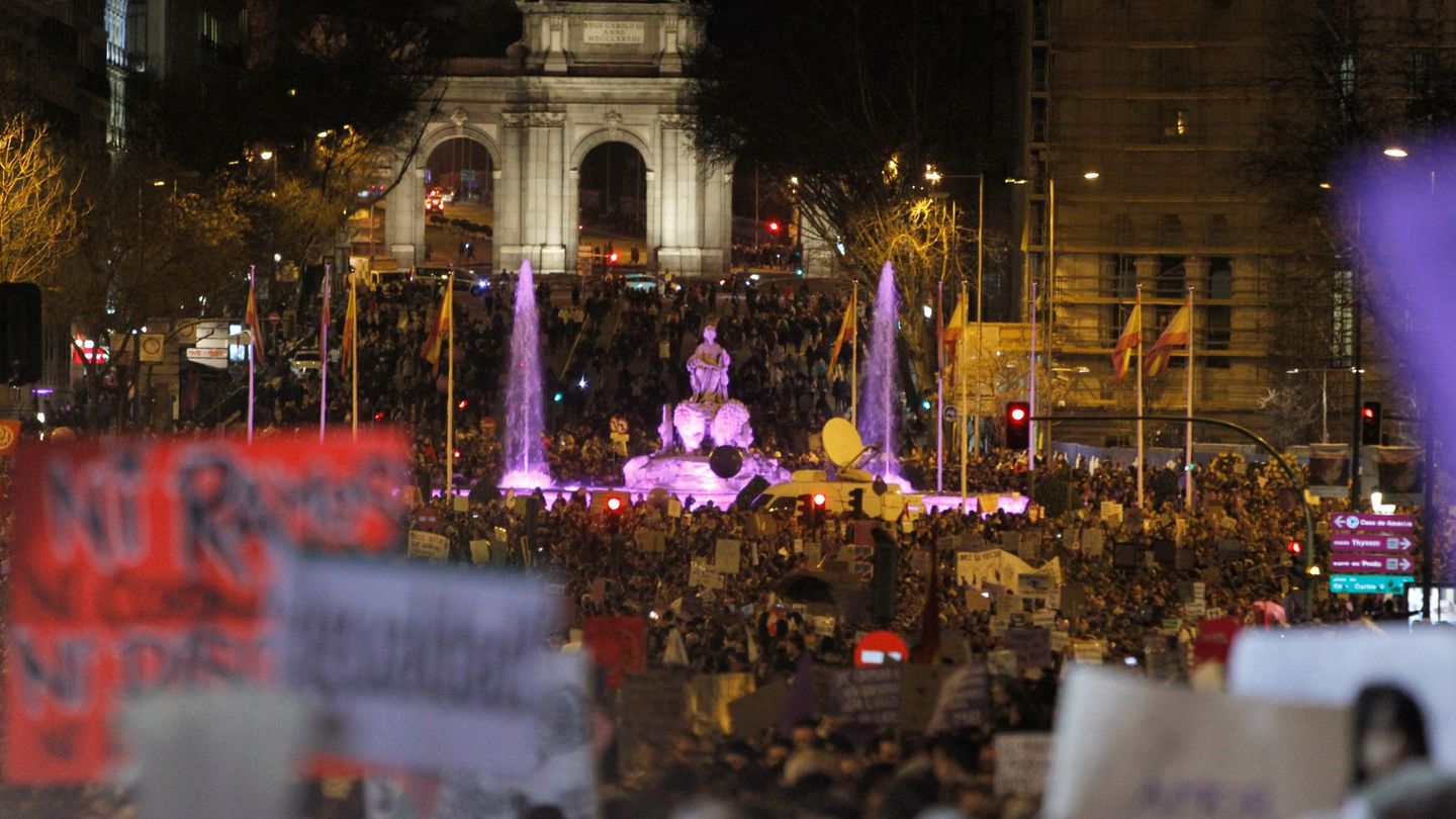 Manifestación en Madrid durante el 8-M. (EFE)