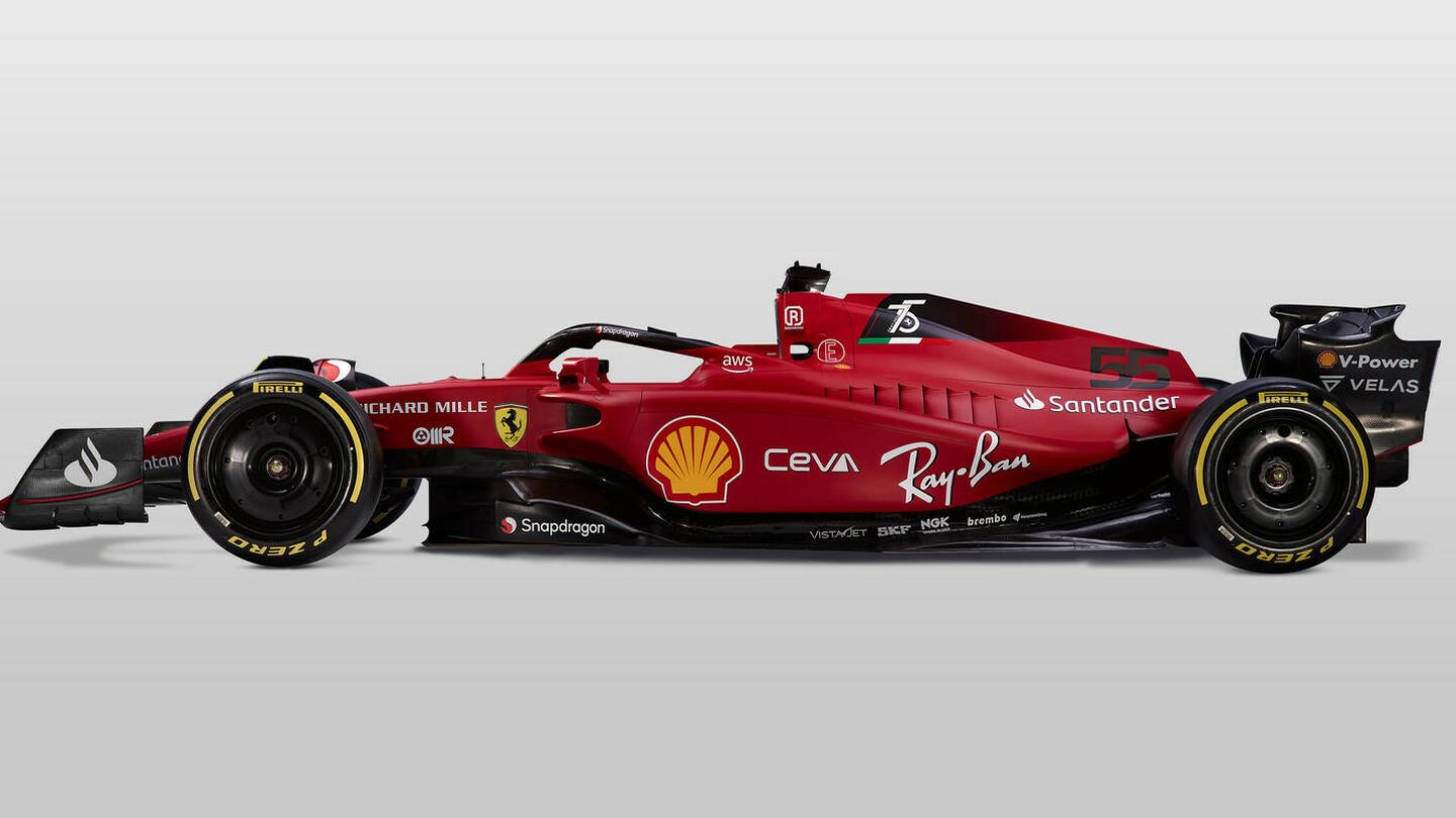 Ferrari también recupera otra librea con tono rojo del pasado, en la que vuelve el Banco Santander (Ferrari)