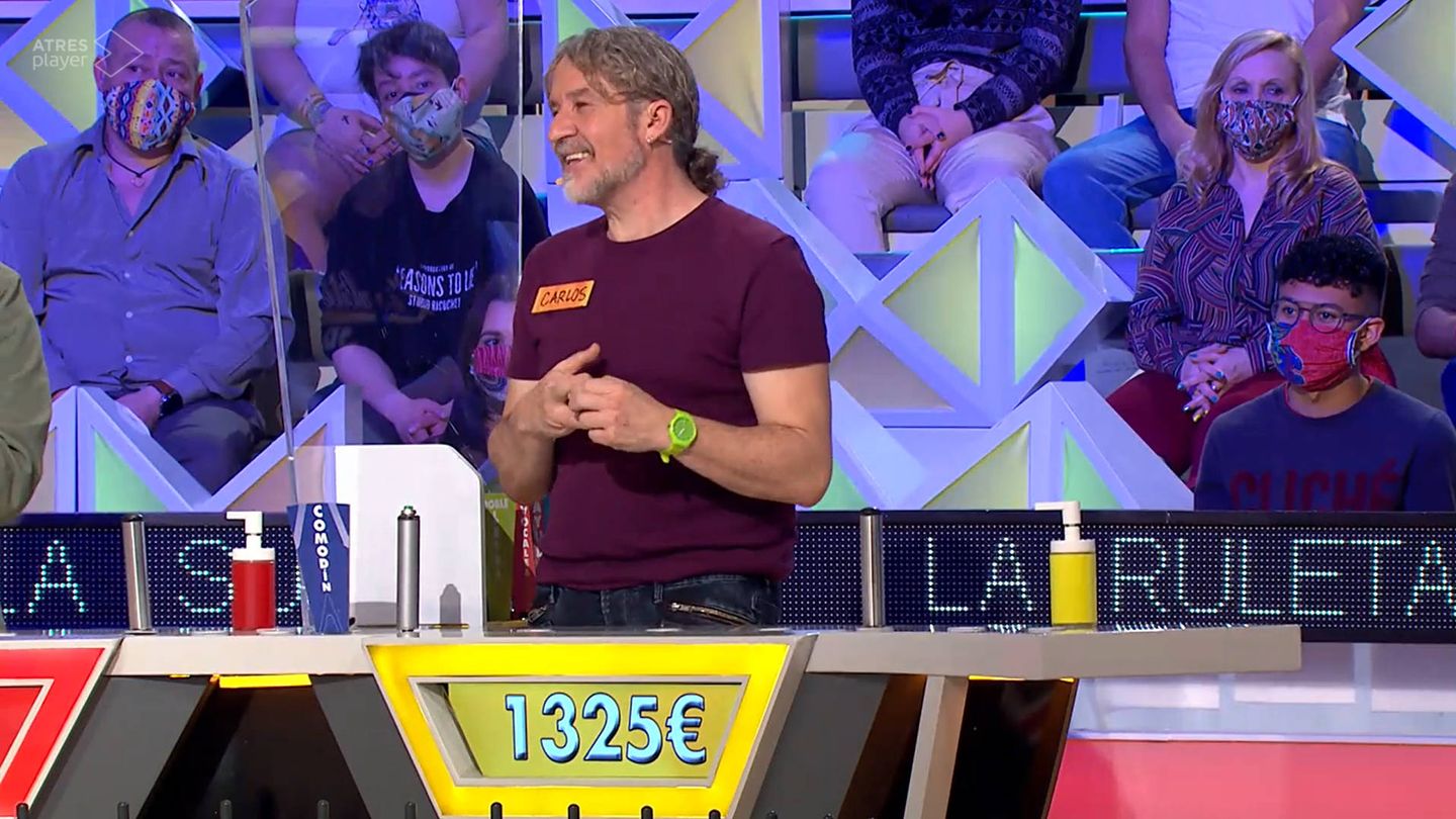 Carlos, en 'La ruleta de la suerte'. (Antena 3)