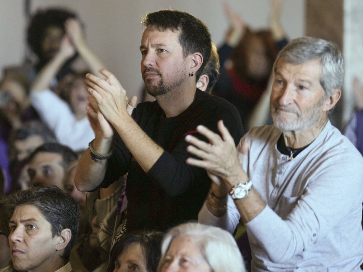 Foto: Pablo Iglesias durante un acto en el Círculo de Bellas Artes en Madrid. (EFE/Borja Sánchez Trillo)