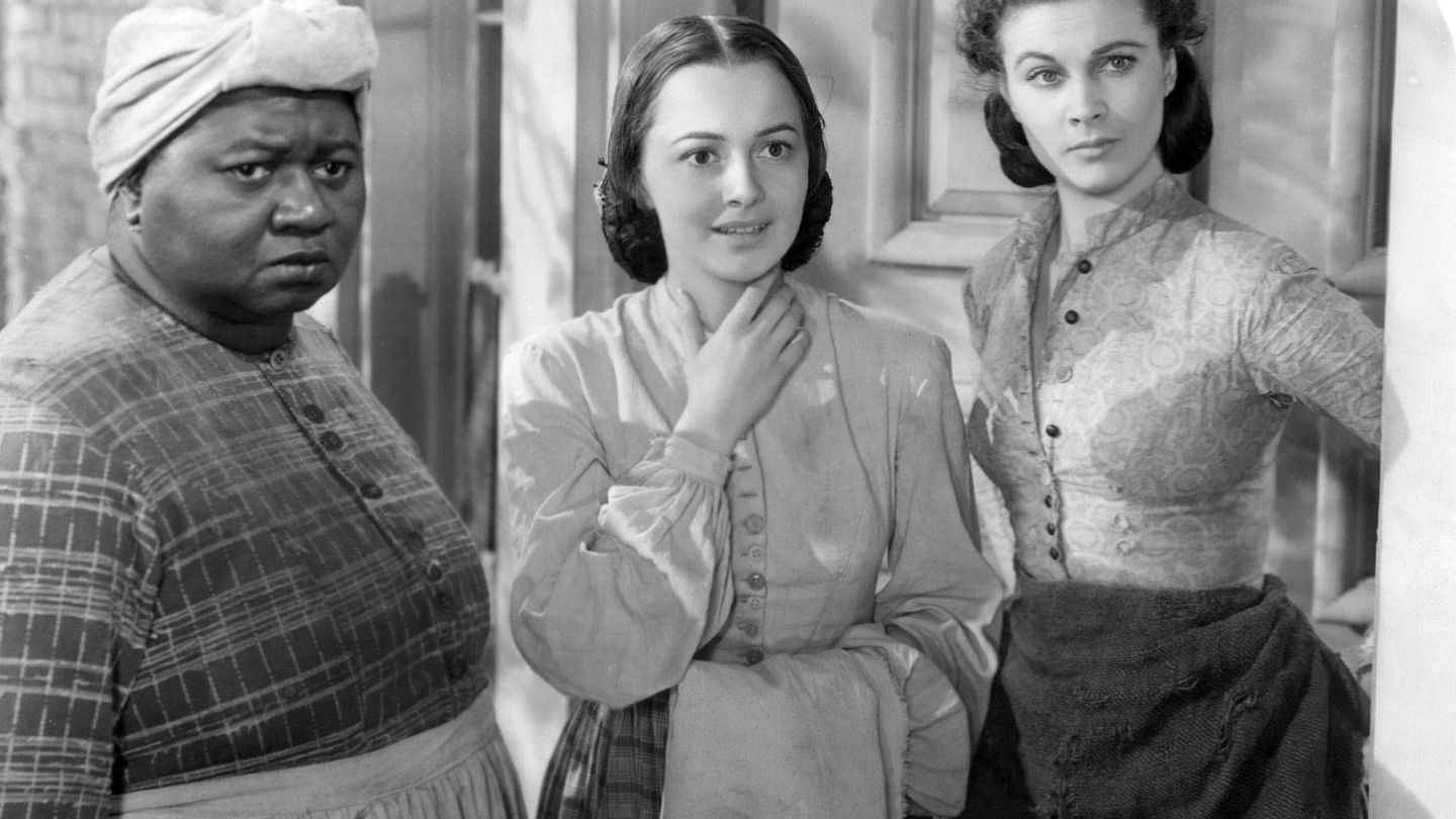 Junto a Olivia de Havilland y Vivien Leigh en 'Lo que el viento se llevó' (1939).
