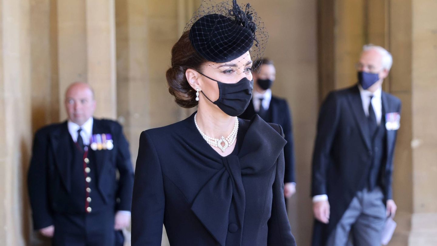 Kate Middleton en el funeral del duque de Edimburgo. (Cordon Press)