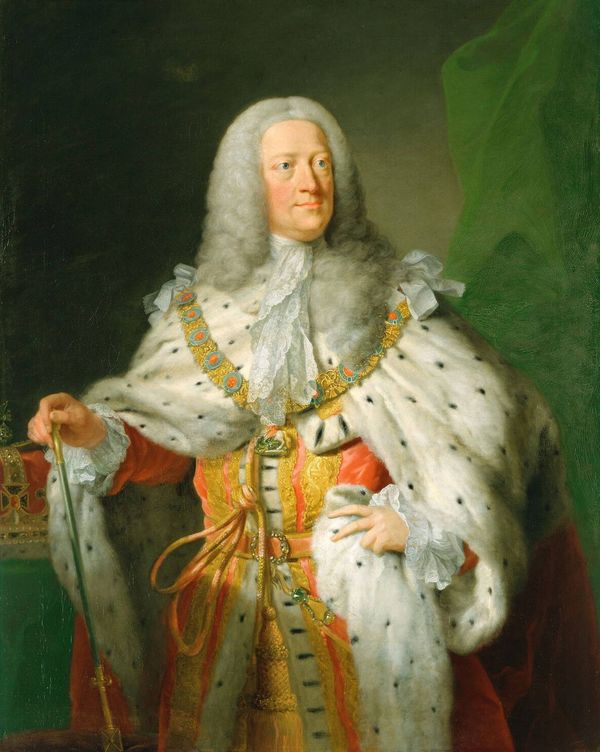 Jorge II de Gran Bretaña. Retrato de John Shackleton. 1755.