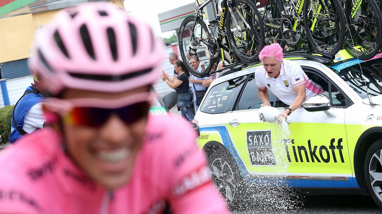 Foto: Tinkov, volcado con Alberto Contador en el pasado Giro de Italia.