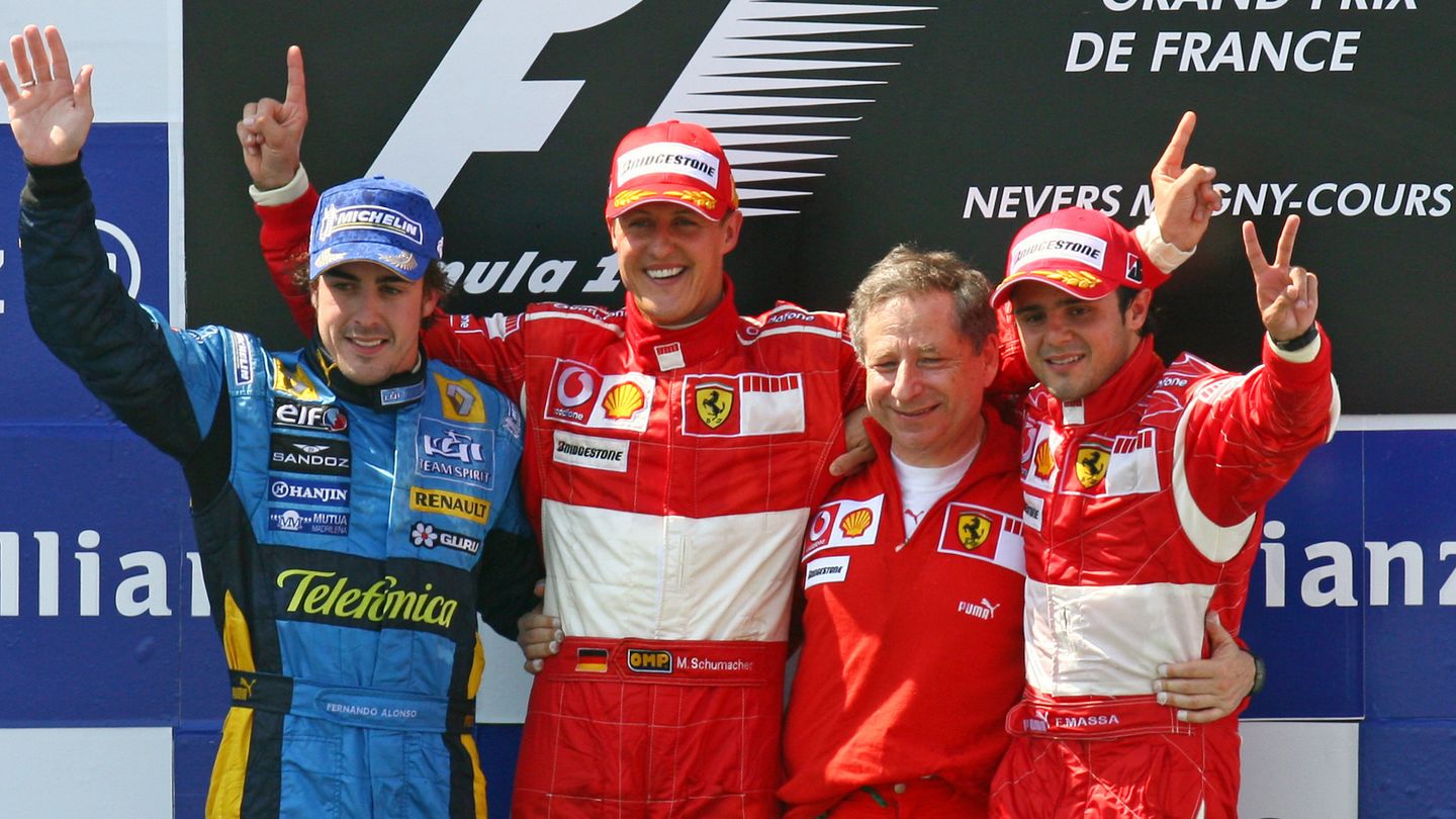 Jean Todt, Schumacher, Alonso y Massa fueron protagonistas de diferentes polémicas con las órdenes de equipo