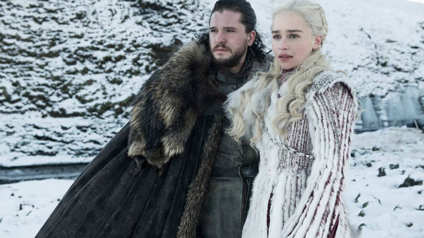 Jon Snow y Daenerys Targaryen en la última temporada de 'Juego de Tronos'. (HBO)