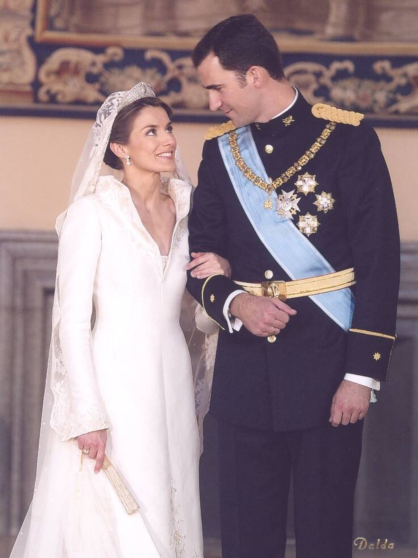Los entonces Príncipes de Asturias, el día de su boda. (Dalda/Casa de S. M. el Rey)